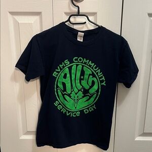 Fruit of the Loom Kids Black and Green Service Day Tee